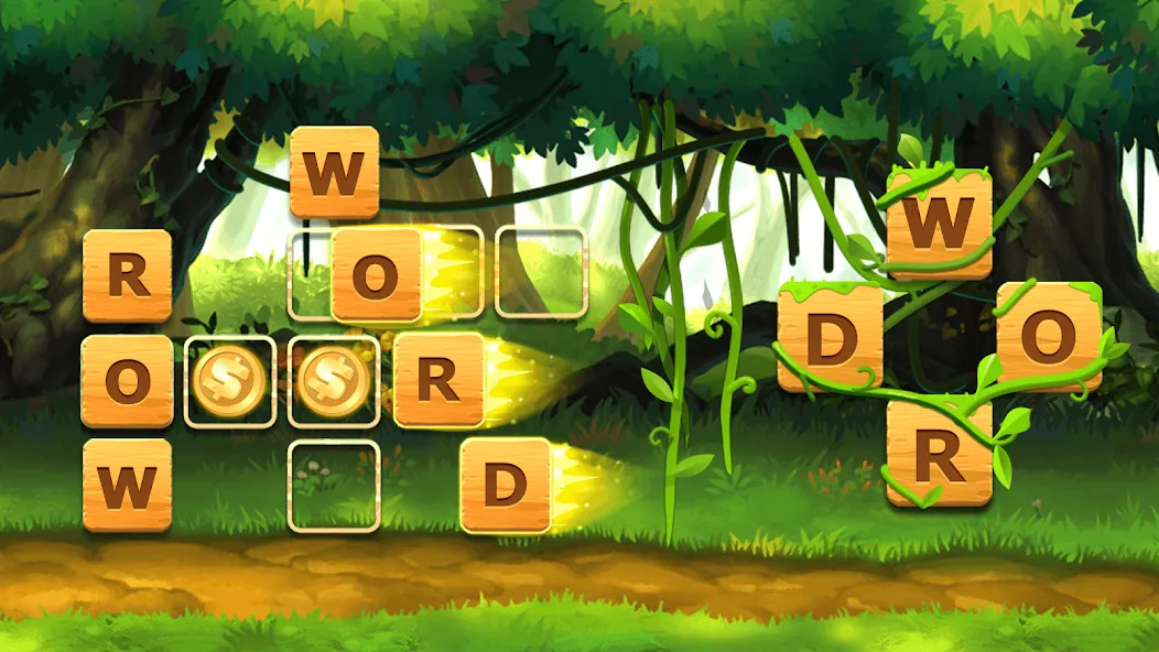Скачать Word Crossword Puzzle на телефон — Безлимитные подсказки и открыты все уровни — скриншот 1