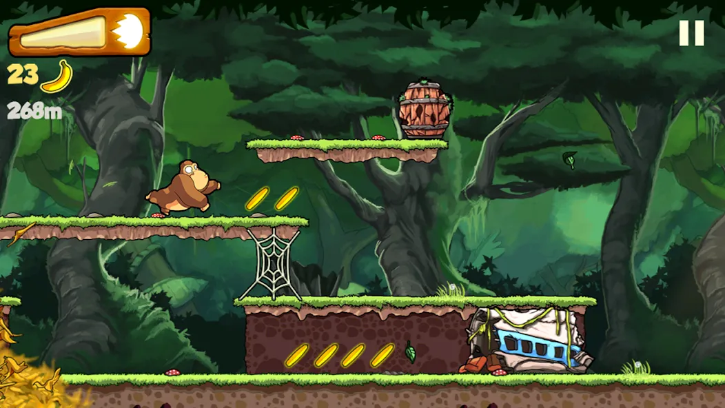 Banana Kong (Мод Безлимитные бананы и открыты все уровни) — скриншот 2