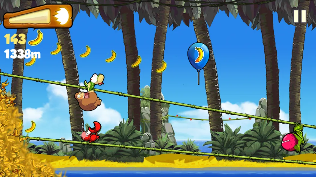 Banana Kong (Мод Безлимитные бананы и открыты все уровни) — скриншот 3