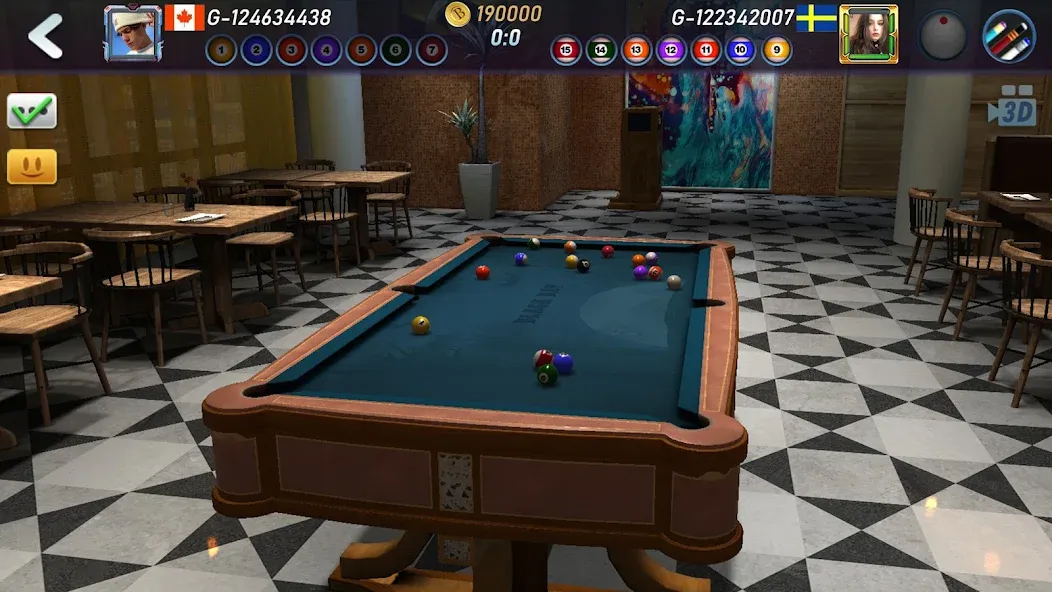 Скачать взломанную Real Pool 3D 2 — Безлимитные деньги и все кии — скриншот 3 Скачать взломанную Real Pool 3D 2 — Безлимитные деньги и все кии — скриншот 3