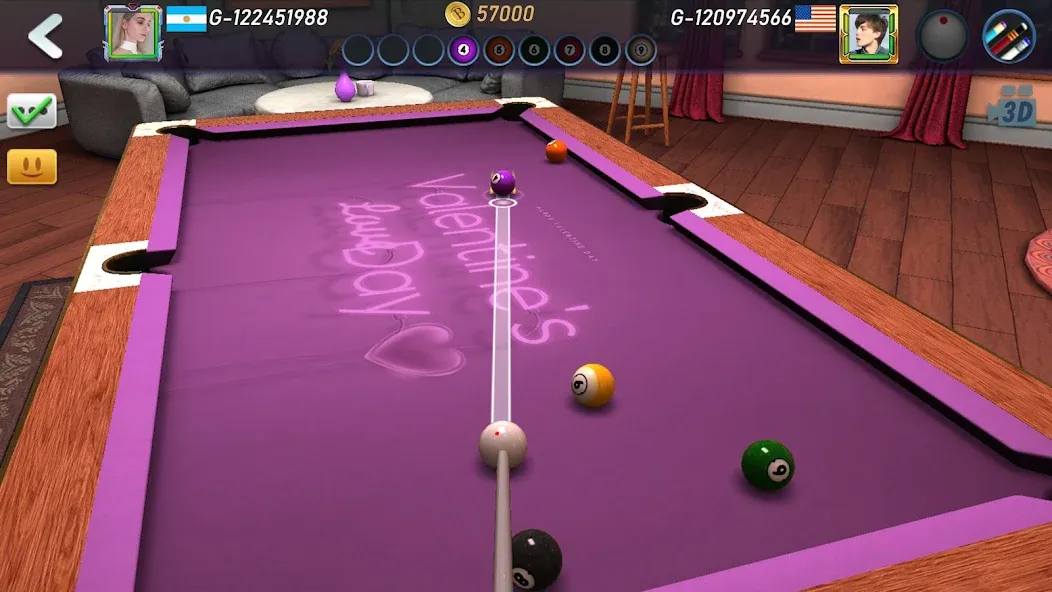 Скачать взломанную Real Pool 3D 2 — Безлимитные деньги и все кии — скриншот 4 Скачать взломанную Real Pool 3D 2 — Безлимитные деньги и все кии — скриншот 4
