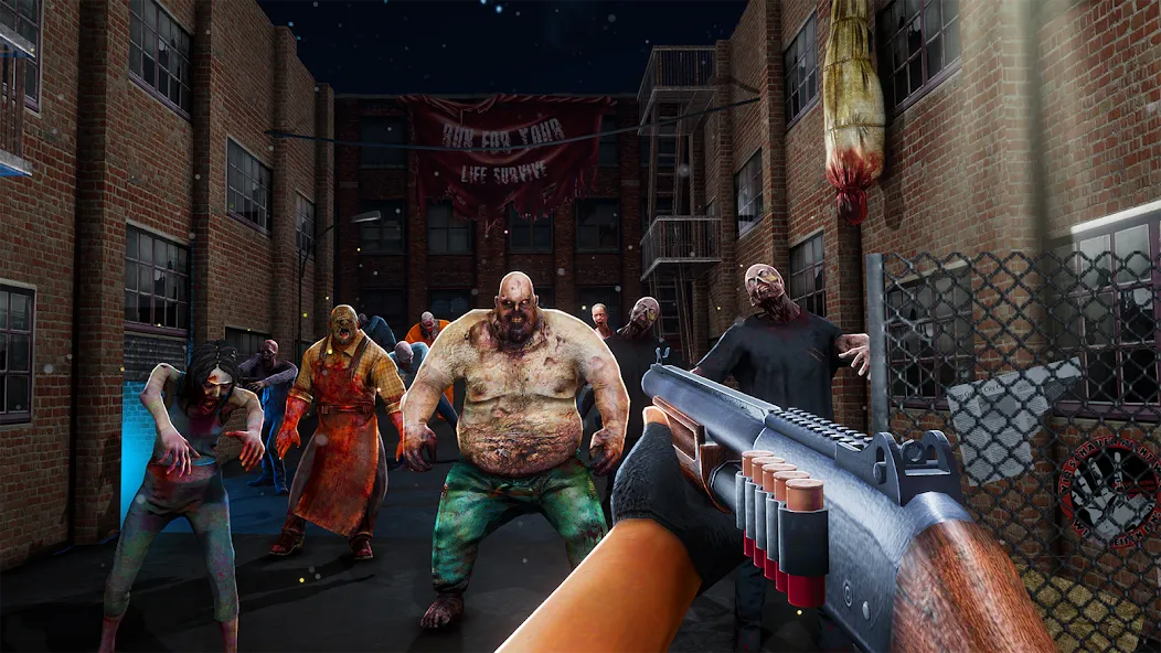 Zombination - FPS Zombie Games на Андроид — Мод Безлимитные патроны и здоровье — скриншот 3