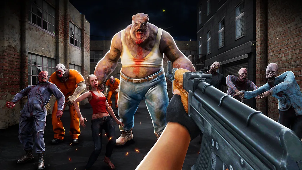 Zombination - FPS Zombie Games на Андроид — Мод Безлимитные патроны и здоровье — скриншот 4