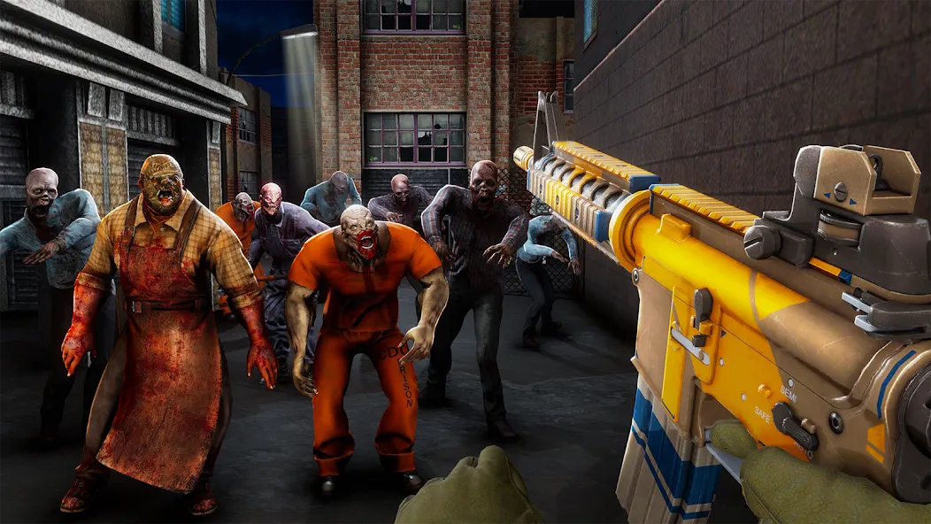 Zombination - FPS Zombie Games на Андроид — Мод Безлимитные патроны и здоровье — скриншот 5