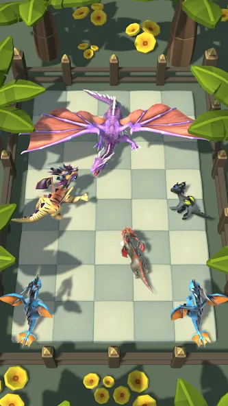 Dragon Fight - Merge Games MOD APK — Безлимитные деньги и усиленные драконы — скриншот 2