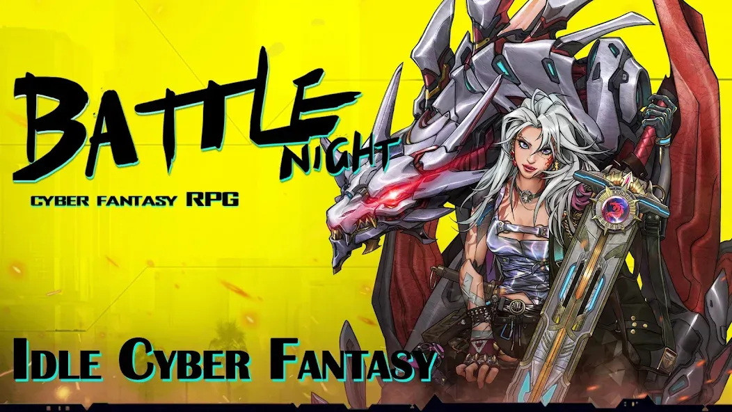 Battle Night: Cyberpunk RPG — Безлимитные ресурсы и усиленные герои — скриншот 1