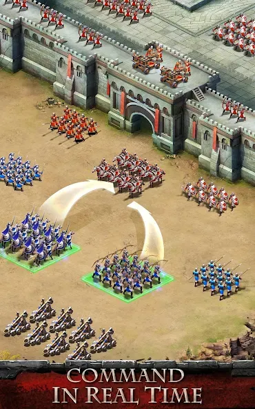 Скачать Empire War: Age of hero — Модификация Безлимитные ресурсы и энергия — скриншот 2