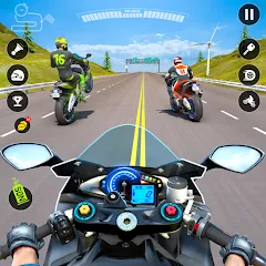 Скачать Moto Traffic Bike Race Game 3d MOD APK — Безлимитные деньги и топливо