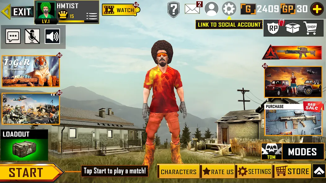 Скачать Real Commando FPS Gun Shooting на Android — Безлимитные деньги и оружие — скриншот 2
