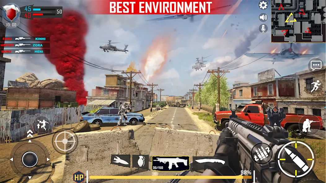 Скачать Real Commando FPS Gun Shooting на Android — Безлимитные деньги и оружие — скриншот 5