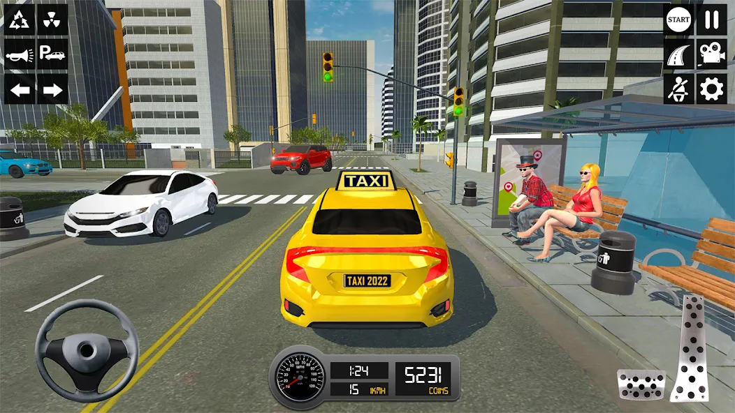 Скачать взломанную Taxi Simulator 3d Taxi Sim — Безлимитные деньги и все машины открыты — скриншот 2