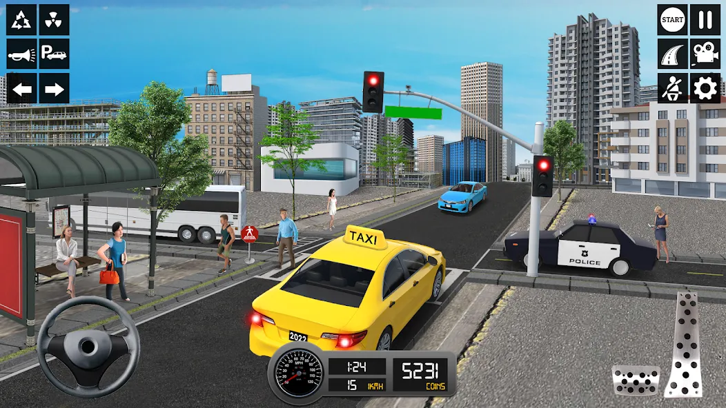 Скачать взломанную Taxi Simulator 3d Taxi Sim — Безлимитные деньги и все машины открыты — скриншот 3
