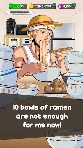 Скачать Food Fighter Clicker Games — Модификация Много денег и энергии — скриншот 2