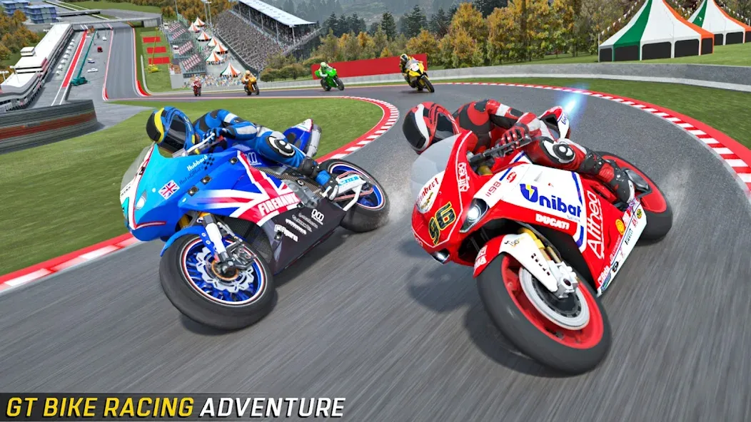 Скачать GT Bike Racing: Moto Bike Game MOD APK — Безлимитные деньги и все байки открыты — скриншот 1