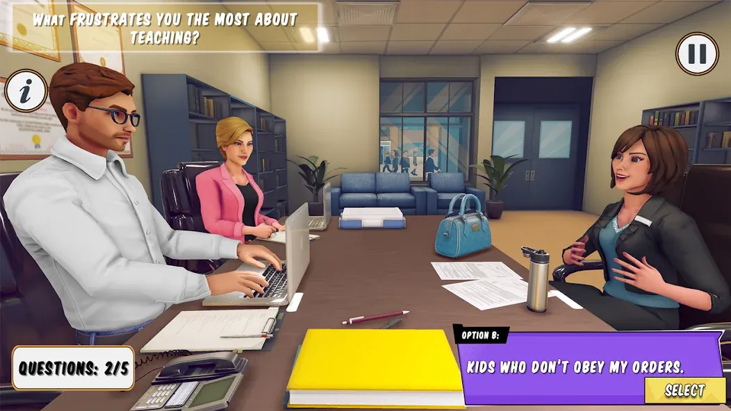 Скачать взлом High School Teacher Simulator на Андроид — Безлимитные деньги и все предметы открыты — скриншот 1