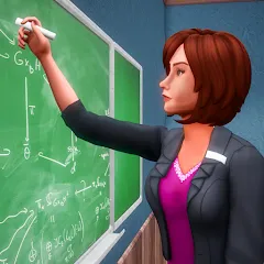 Скачать взлом High School Teacher Simulator на Андроид — Безлимитные деньги и все предметы открыты