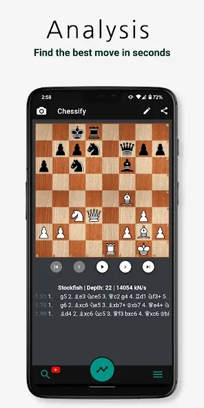 Chessify: Scan & Analyze chess на Андроид — Мод Разблокированы премиум функции — скриншот 2