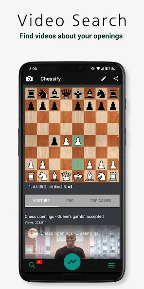 Chessify: Scan & Analyze chess на Андроид — Мод Разблокированы премиум функции — скриншот 3