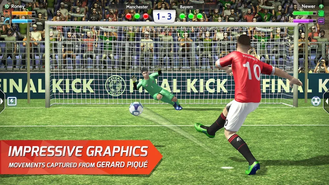 Скачать Final Kick: Online Soccer — Последняя версия (Безлимитные деньги и все команды) — скриншот 1