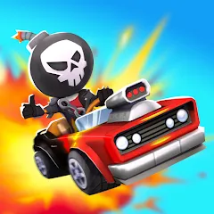 Скачать Boom Karts Multiplayer Racing — Модификация Безлимитные деньги и все машины открыты