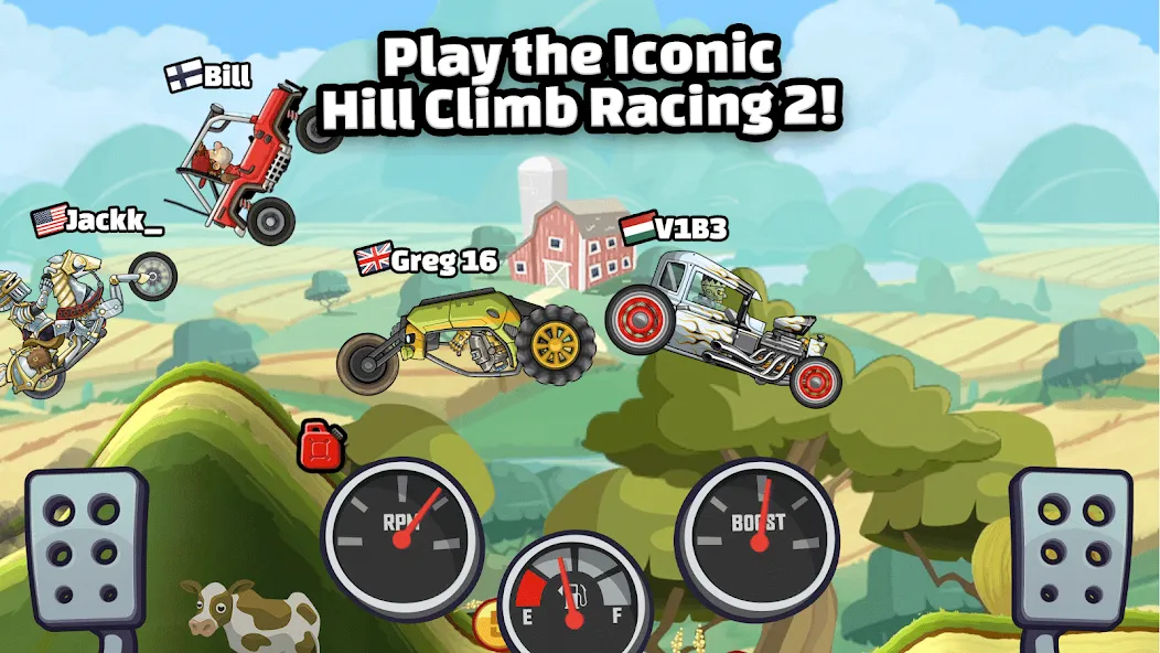 Hill Climb Racing 2 Mod APK Безлимитные монеты и топливо — Скачать на Андроид — скриншот 1
