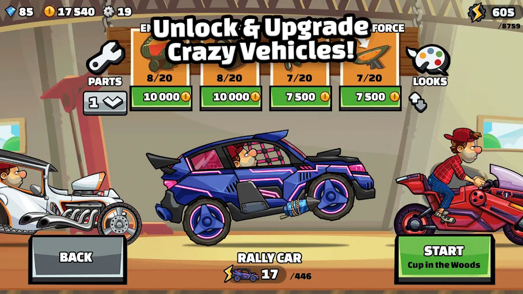 Hill Climb Racing 2 Mod APK Безлимитные монеты и топливо — Скачать на Андроид — скриншот 3