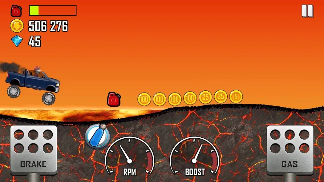 Hill Climb Racing на Андроид — Безлимитные деньги и топливо — скриншот 5