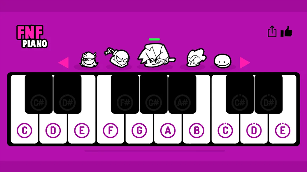 Скачать FNF Piano — Модификация Все песни разблокированы — скриншот 2