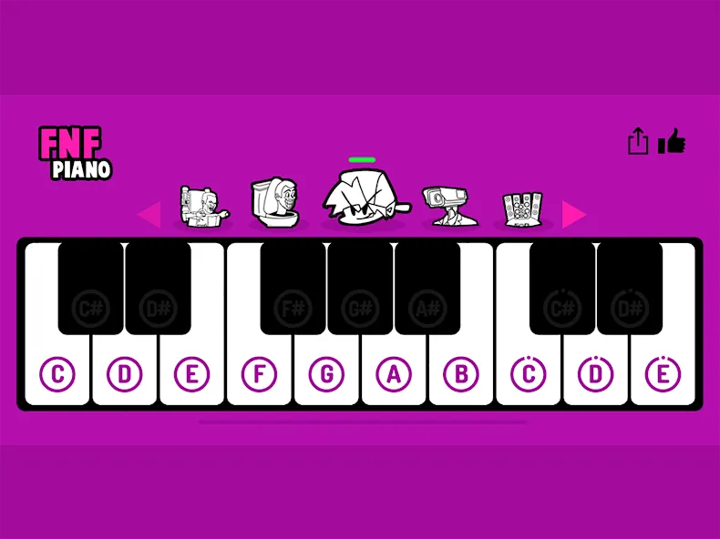 Скачать FNF Piano — Модификация Все песни разблокированы — скриншот 5