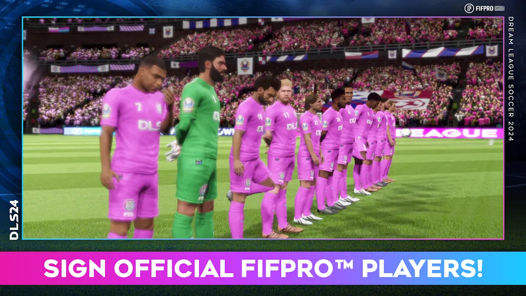Скачать Dream League Soccer 2024 MOD APK — Безлимитные деньги и все команды открыты — скриншот 2