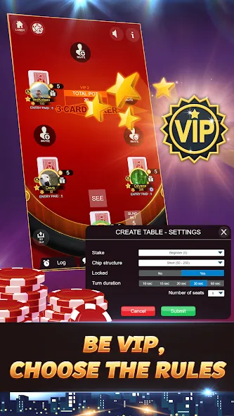Svara - 3 Card Poker Card Game MOD APK — Безлимитные фишки и открытые уровни — скриншот 4