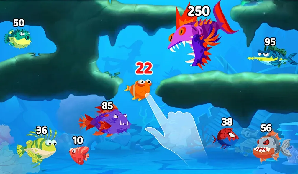 Взлом Fish Town IO: Mini Aquarium — Безлимитные монеты и рыбки — скриншот 2
