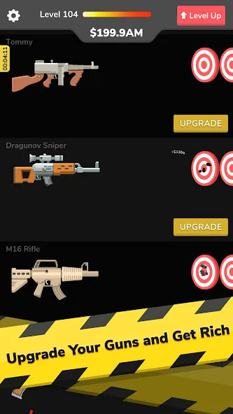 Скачать Gun Idle на Android — Много денег и боеприпасов — скриншот 2