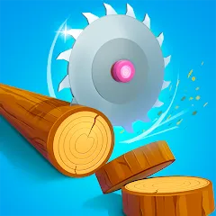 Idle Cutter: Wood Slice MOD APK на Android — Много денег и все уровни открыты