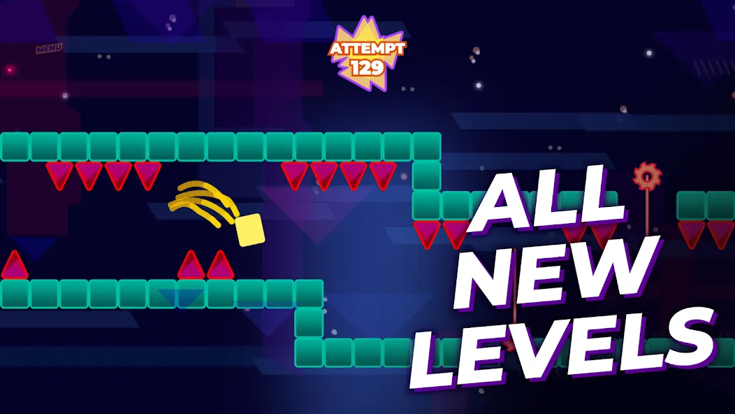 The Impossible Game 2 MOD APK на Android — Разблокированы все уровни и скины — скриншот 1