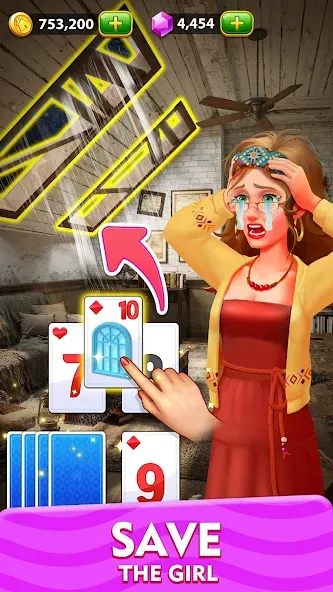 Solitaire Tripeaks Home: Merge Mod APK Без рекламы и много монет — Скачать на Андроид — скриншот 1