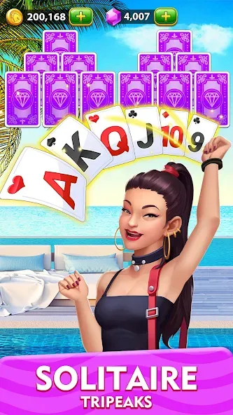 Solitaire Tripeaks Home: Merge Mod APK Без рекламы и много монет — Скачать на Андроид — скриншот 5