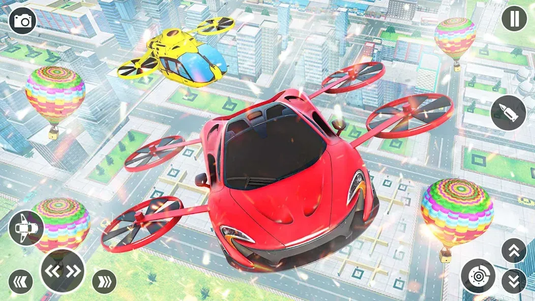 Скачать Flying Car Robot Shooting Game на телефон — Безлимитные деньги и оружие — скриншот 5