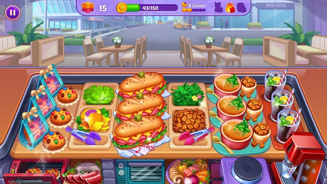 Cooking Crush - Cooking Game Mod APK Безлимитные монеты и энергия — Скачать на Андроид — скриншот 4