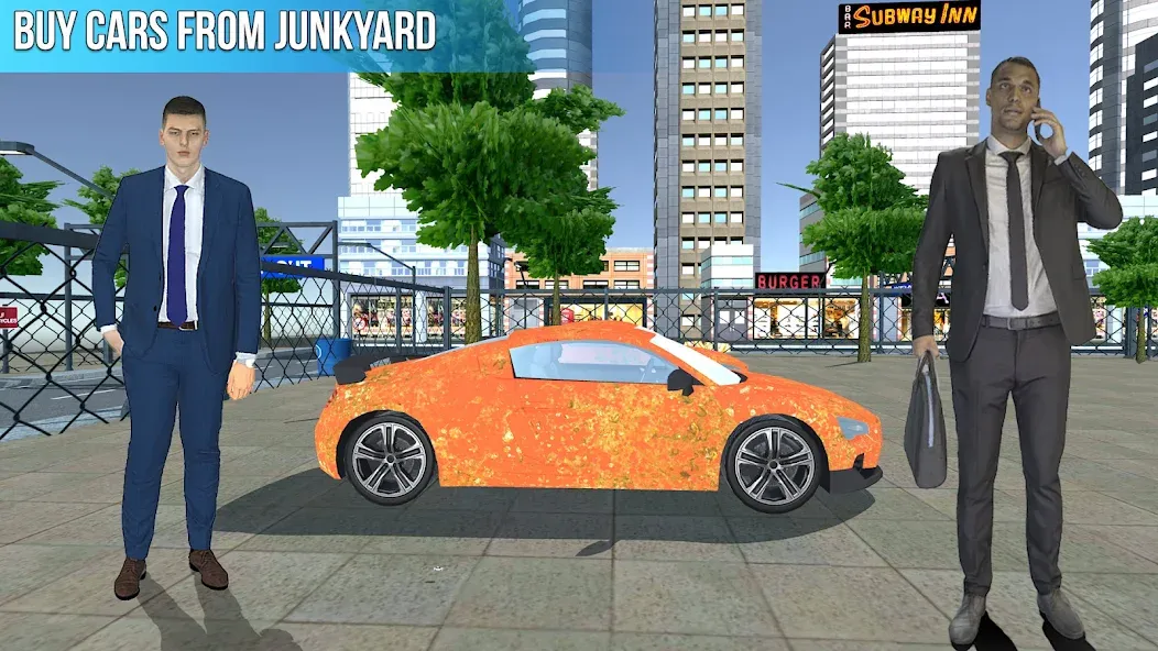 Взлом Used Car Dealers Job Simulator — Безлимитные деньги и открыты все машины — скриншот 2