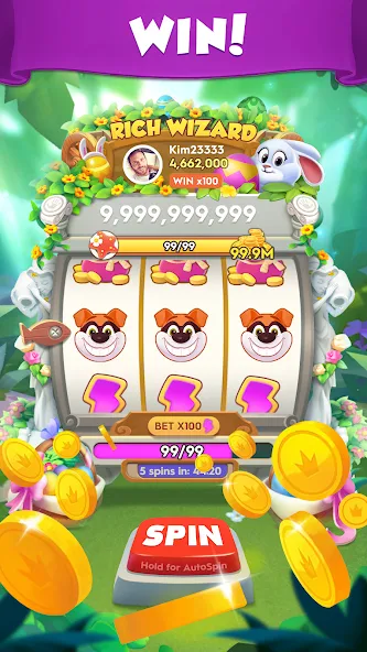 Spin A Spell - Master of Coin MOD — Много монет и открытые уровни на Андроид — скриншот 4