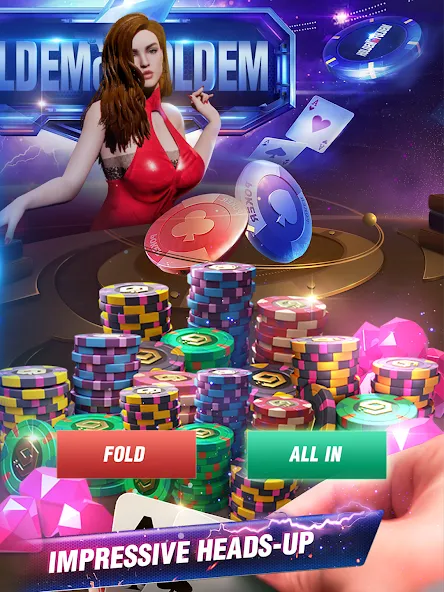 Взлом Holdem or Foldem - Texas Poker — Безлимитные фишки и открыты турниры — скриншот 3