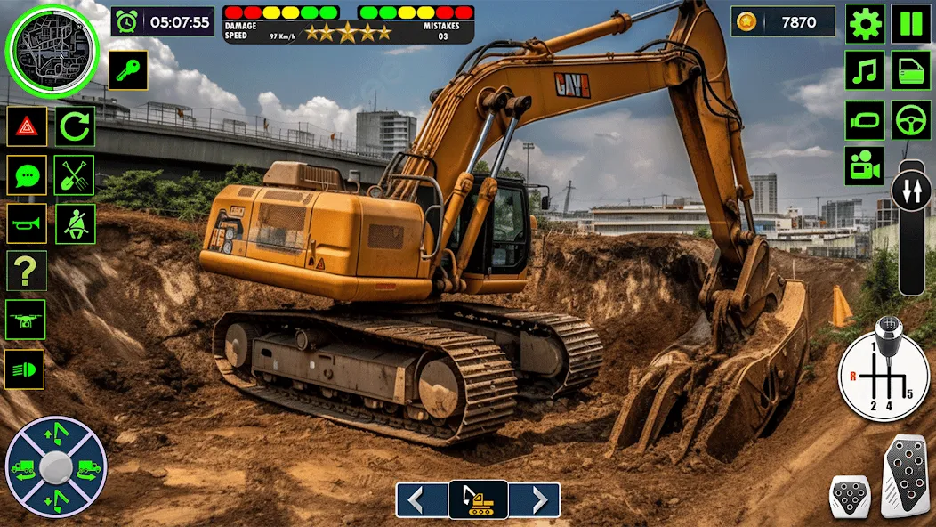Real Road Construction Games (Мод Безлимитные деньги и техника) — скриншот 1