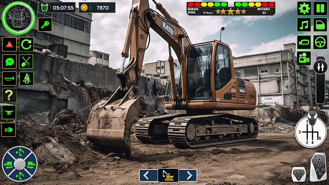 Real Road Construction Games (Мод Безлимитные деньги и техника) — скриншот 2