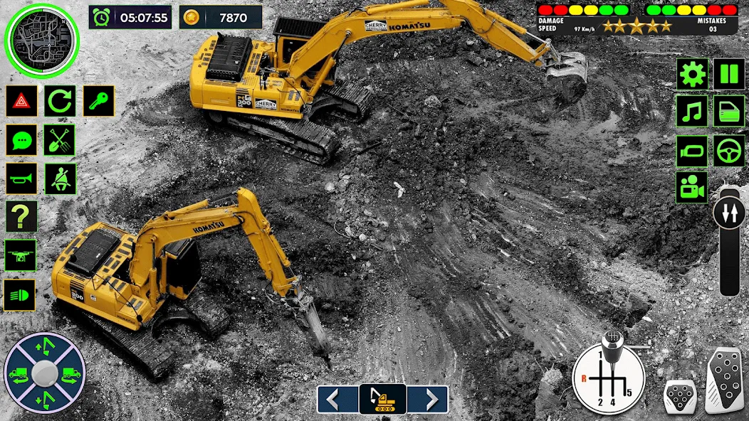 Real Road Construction Games (Мод Безлимитные деньги и техника) — скриншот 3
