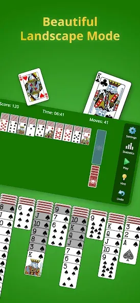 Скачать Spider Solitaire Classic на телефон — Без рекламы и все масти открыты — скриншот 2