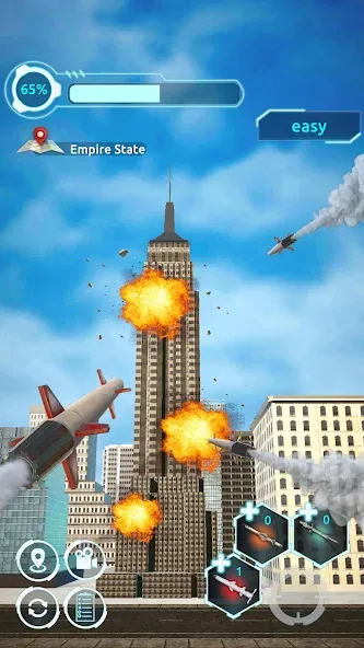 City Demolish: Rocket Smash! — Взломанная версия (Безлимитные ракеты и разрушения) — скриншот 1