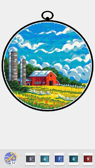 Скачать Cross Stitch Club (Мод: Разблокированы все узоры и нитки) на Андроид — скриншот 2