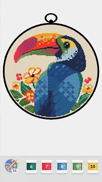 Скачать Cross Stitch Club (Мод: Разблокированы все узоры и нитки) на Андроид — скриншот 4
