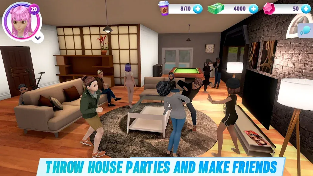 Скачать Virtual Sim Story: Home & Life — Безлимитные деньги и ресурсы — скриншот 1